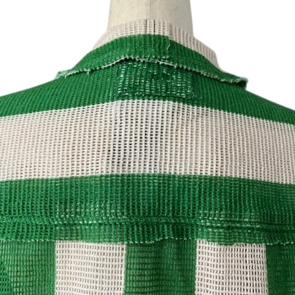 WE THE FREE Del Mar Cabana Button Down Cover Up Shirt Striped Green White Small - Picture 10 of 16